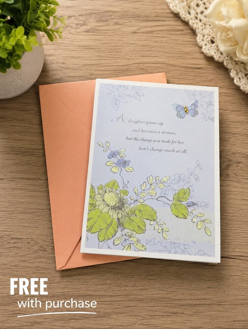 Free With Purchase Charming Floral Birthday Daughter Card